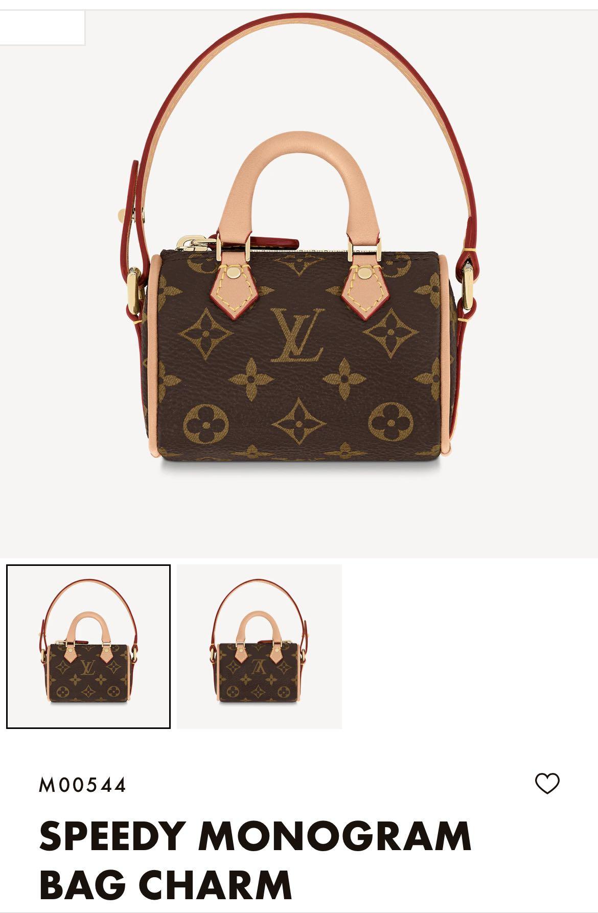 Louis Vuitton Speedy monogram bag charm (M00544)