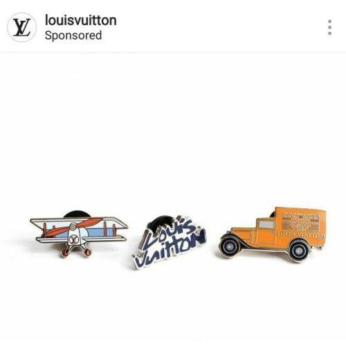 New Louis Vuitton Pin Graffiti Stephen Sprouse Pintail Volez Voguez Voyagez  Logo