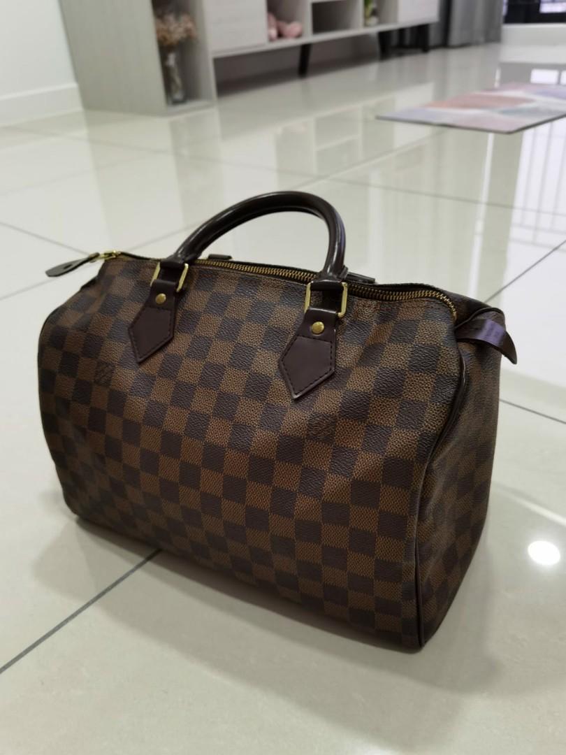 SOLDAUTHENTIC LV LOUIS VUITTON Mini HL Speedy Bag with Monogram Strap  Luxury Bags  Wallets on Carousell