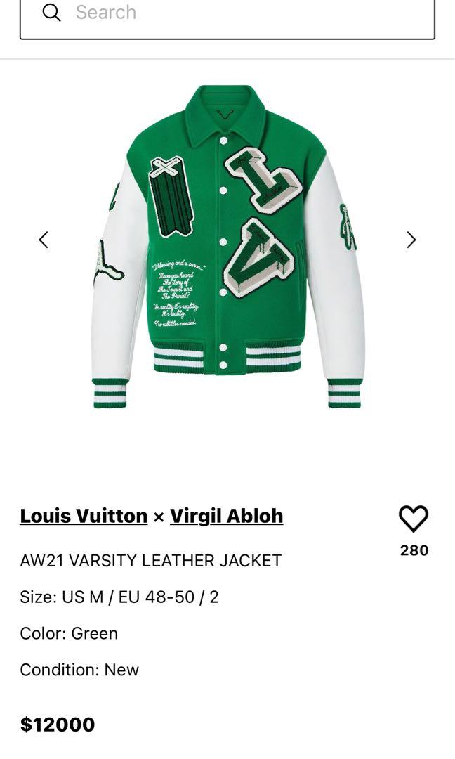 Green/Red Louis Vuitton Varsity Jacket