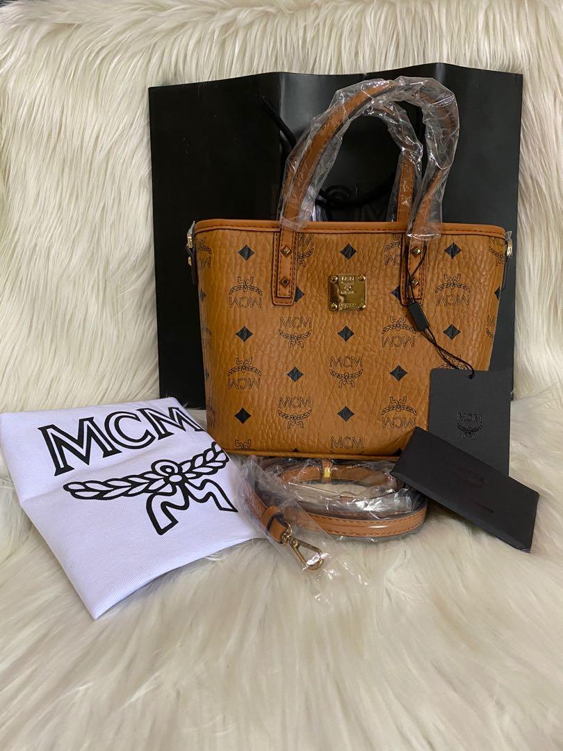 Mcm anya mini logo shopper bag sales