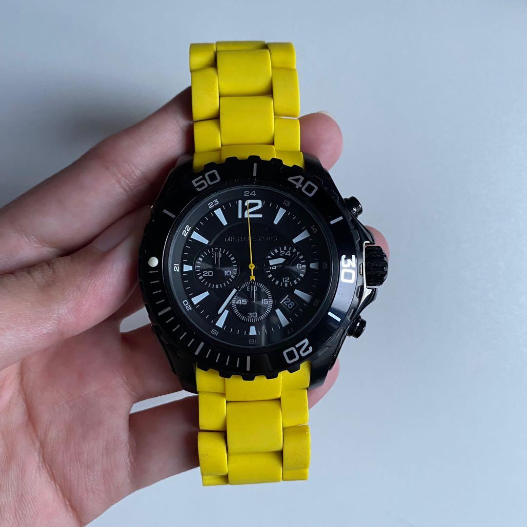 Yellow michael kors new arrivals watch