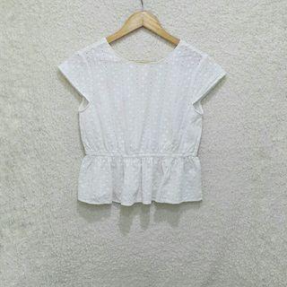 Moussy White Eyelet Top