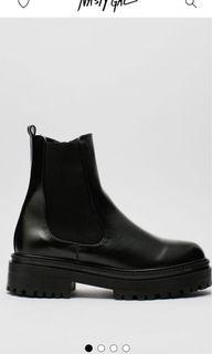 Nasty gal black chunky boots