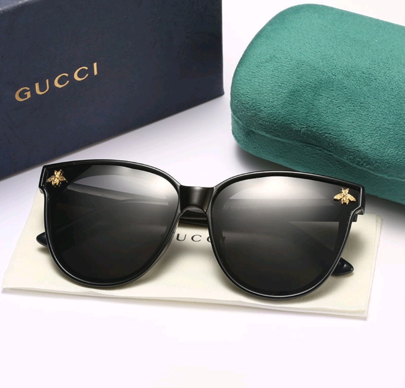 New Gucci Original Sunglasses Anti UV 400 Polarized Photochromic Kaca Mata Black 01 Colour Bee Collection For Women Men Suitable For Gift
