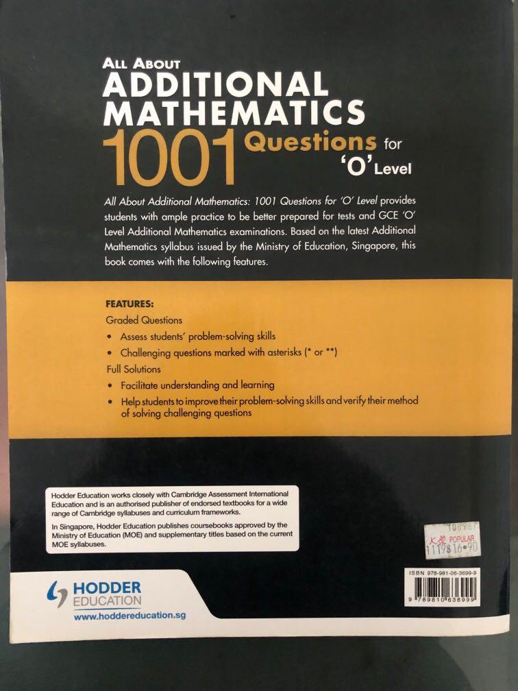 O level 1001 A-Math Assessment book, Hobbies & Toys, Books & Magazines ...