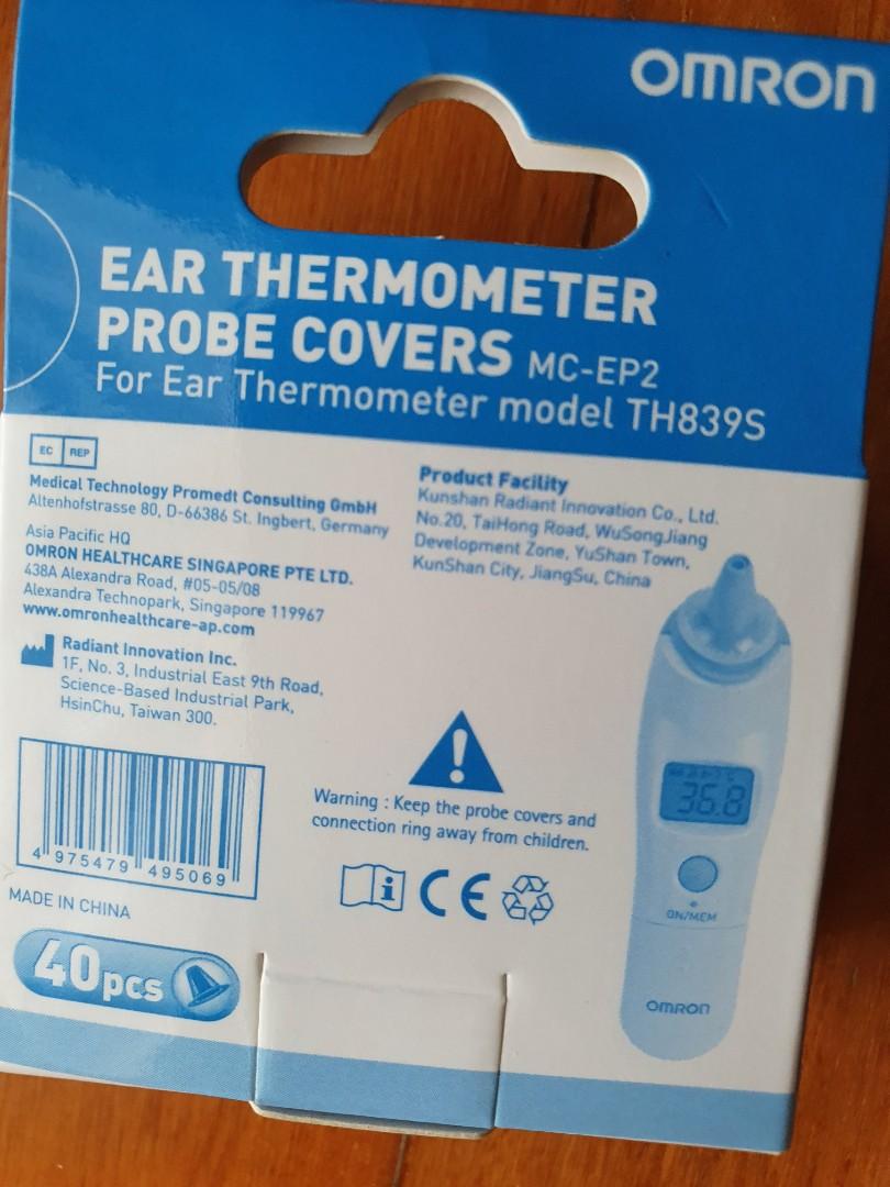 Omron Ear Thermometer Probe Covers TH839S, 40pcs, Omron