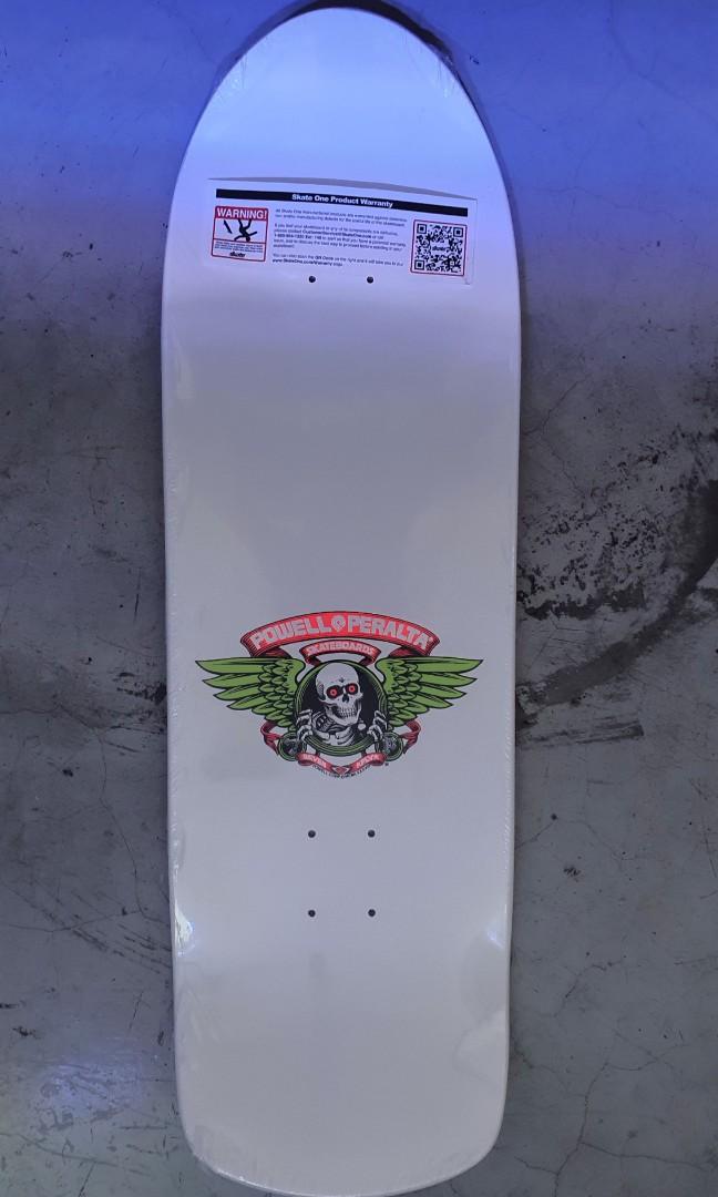 Powell Peralta Old School Ripper Skateboard Deck - 9.89 White/Pink