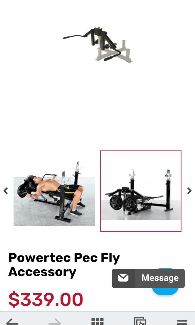POWERTEC PREACHER CURL N PEC FLYE ATTACHMENT Sports Equipment