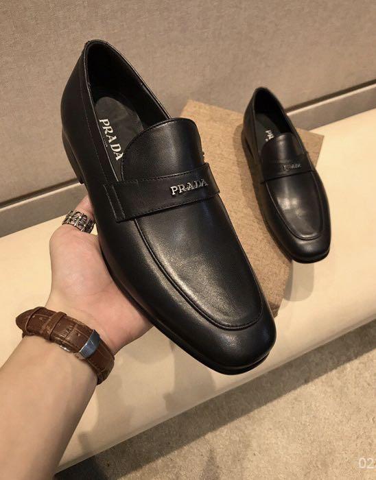 Prada men's black leather loafers preorder, Men's Fashion, Footwear, Dress  Shoes on Carousell