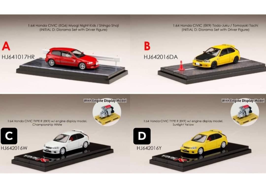Preorders 1 64 Initial D Honda Civic Eg6 And Ek9 Yellow Hobbies Toys Toys Games On Carousell Preorders 1 64 Initial D Honda Civic Eg6 And Ek9 Yellow Hobbies Toys Toys Games On Carousell
