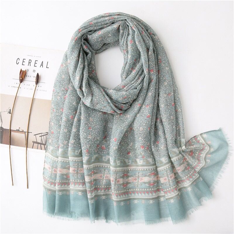 Printed Cotton wide shawl, Women's Fashion, Muslimah Fashion, Hijabs on  Carousell