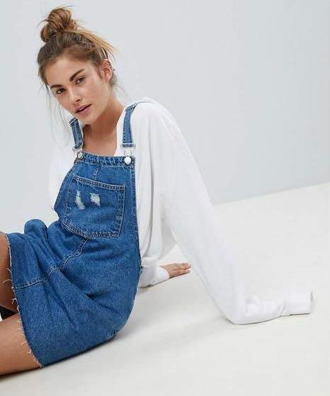 Denim dress pull and bear clearance