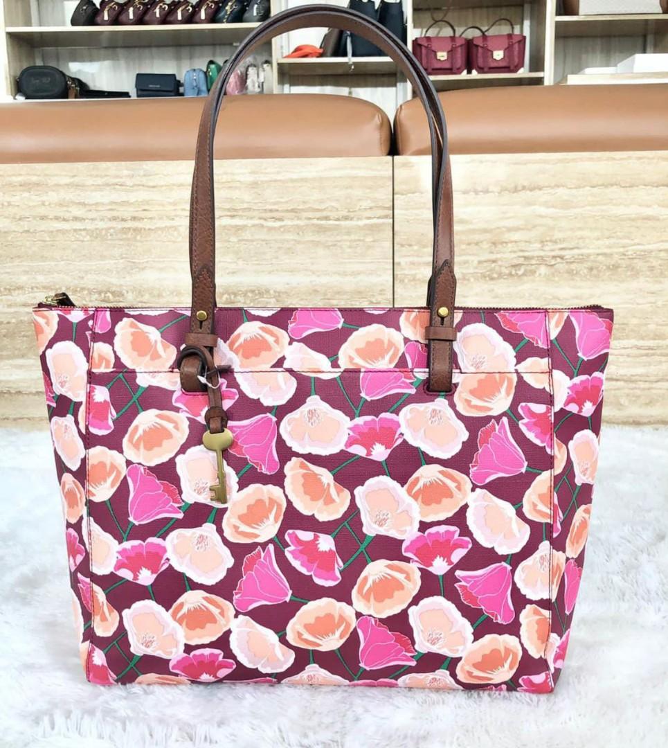 Fossil rachel tote pink best sale
