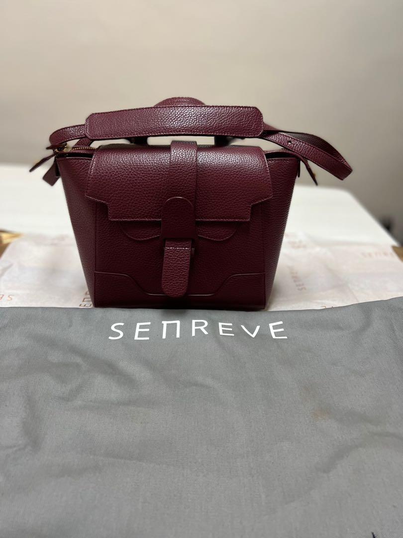 Senreve Mini Maestra Bag Chianti Leather Tote Backpack Crossbody Satchel  Red