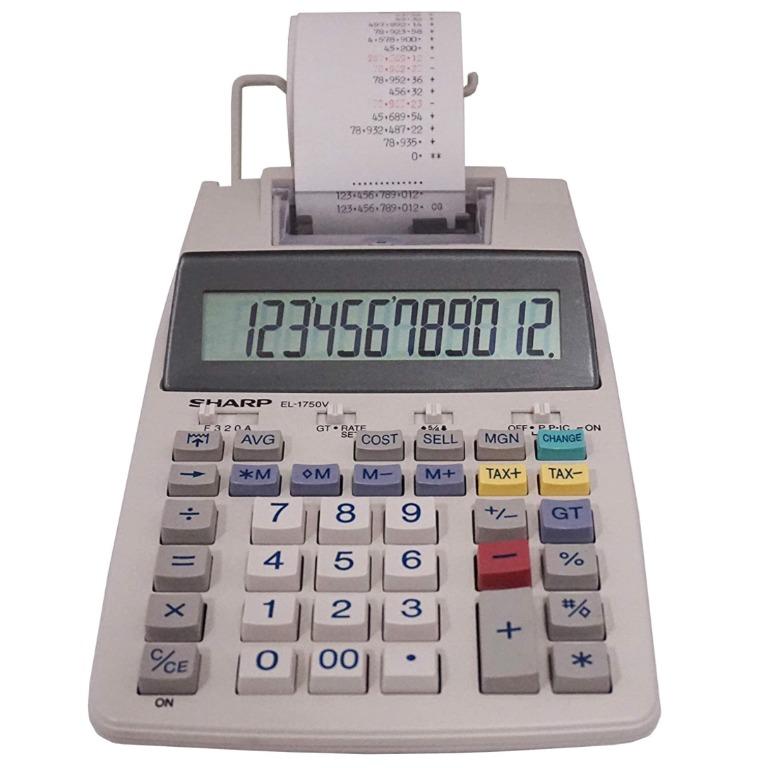 Sharp EL-1750V Two-Color Printing Calculator (Category: Office & Business Technology) located in Marikina City. Submitted by skowshop (Listing ID 1130211253, Image 1). Description: Power Source AC Brand SHARP ELECTRONICS Color White Number of Batteries 4 AA batteries required. (not included) Material Plastic, Metal About this item: > Features an extra large LCD display for easy viewing > Fast and reliable 2.2 lines-per-second ink printer > Profes