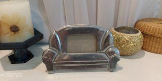 Silver plated sofa mini frame 9.5x16.5cm