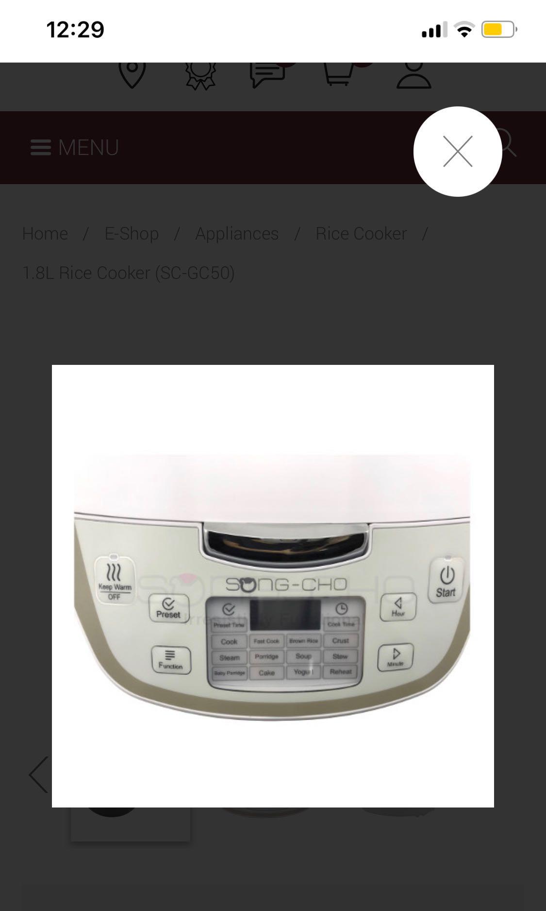 Song Cho Electric rice cooker/porridge/soup/stew/cake/yoghurt, TV