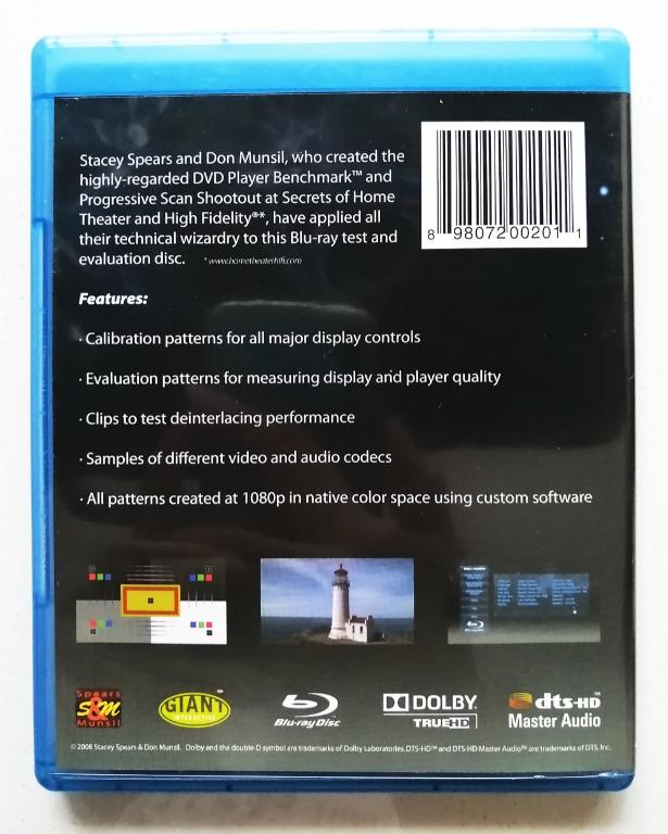 Spears & Munsil Bluray HD TV Benchmark and Calibration Disc (Genuine