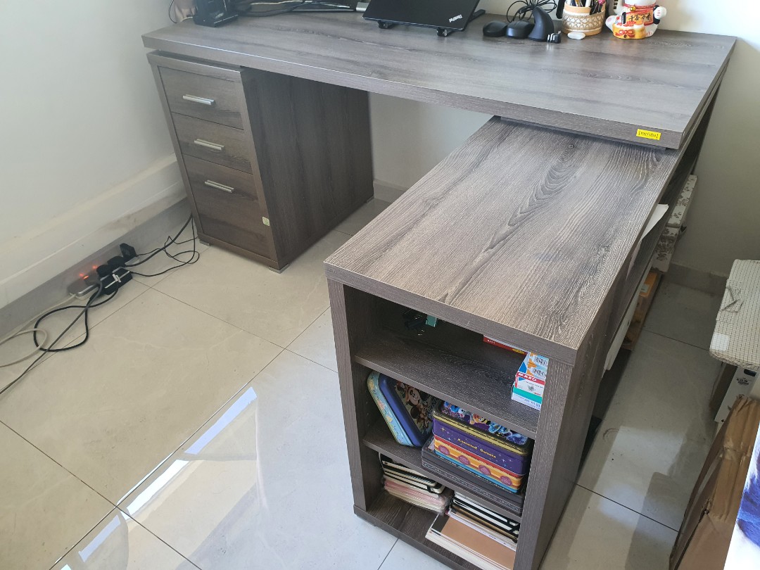 Study Table with Side Storage, Furniture & Home Living, Furniture