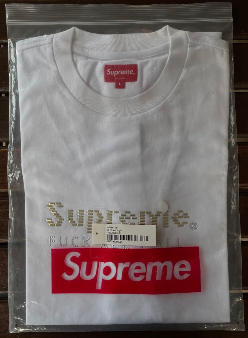supreme gold bars tee