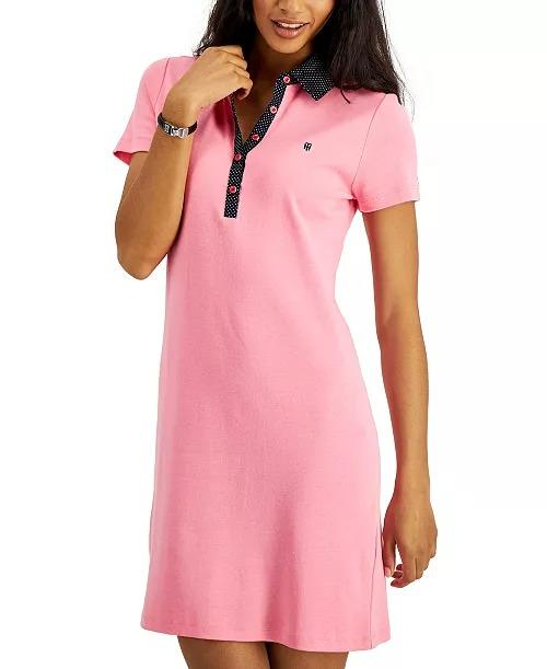 Tommy hilfiger women's pink dress clearance