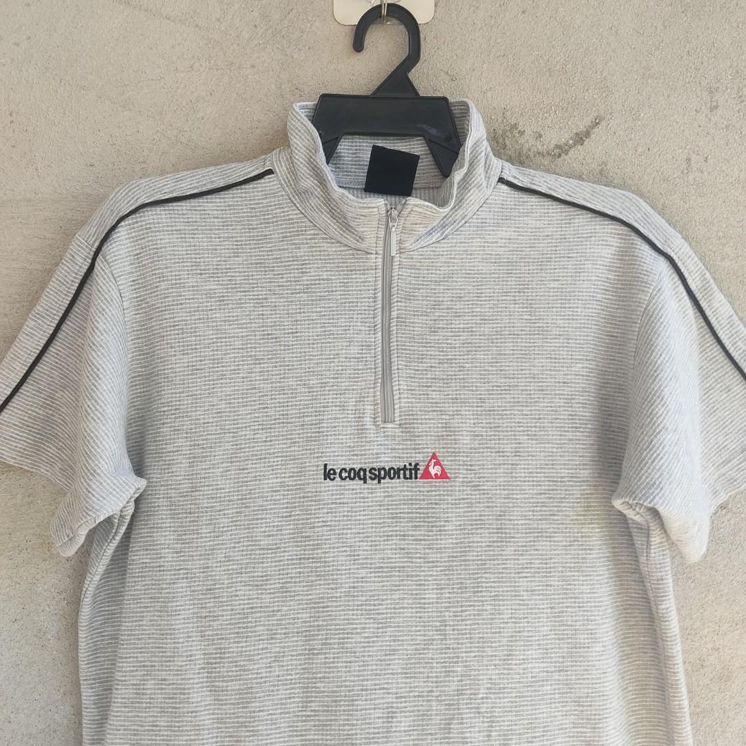 Tshirt Zip Le coq Sportif pit 20.5 Men s Fashion Tops Sets Tshirts Polo Shirts on Carousell