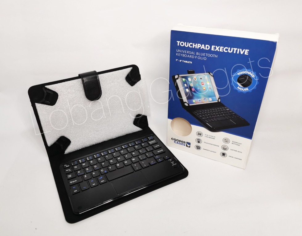 Universal Keyboard Touchpad Folio for 78" Tablets Black, Mobile Phones