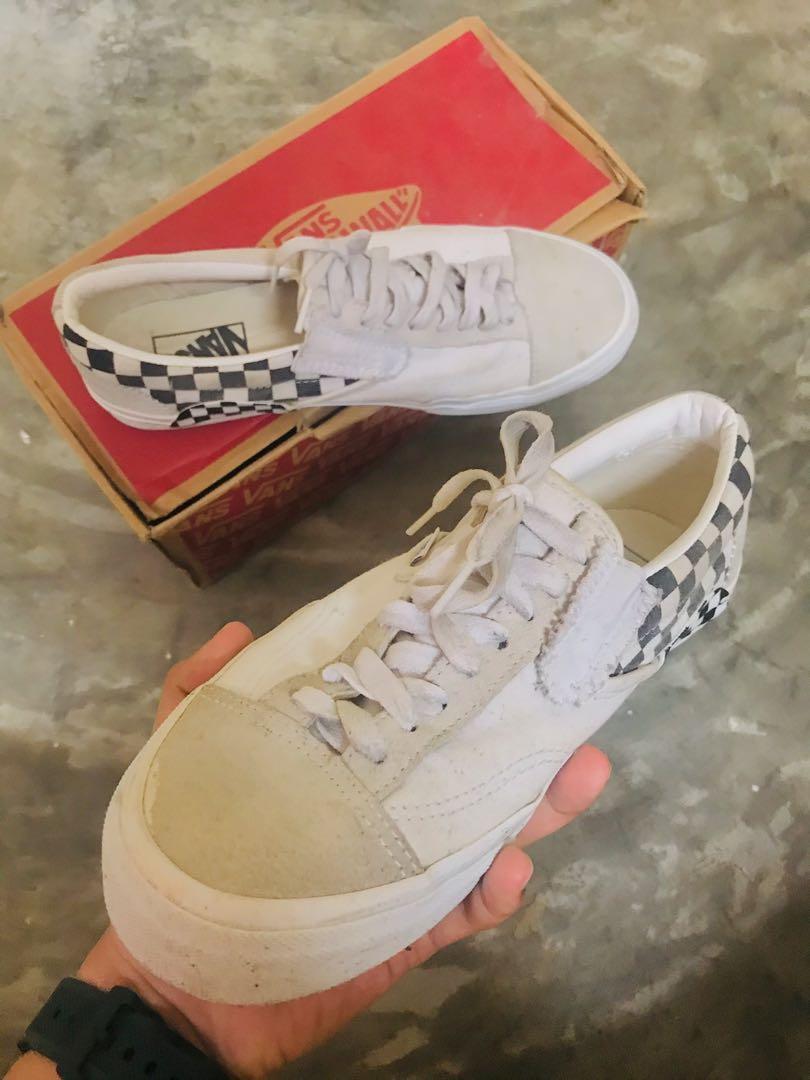Vans checkerboard shop slip on cap