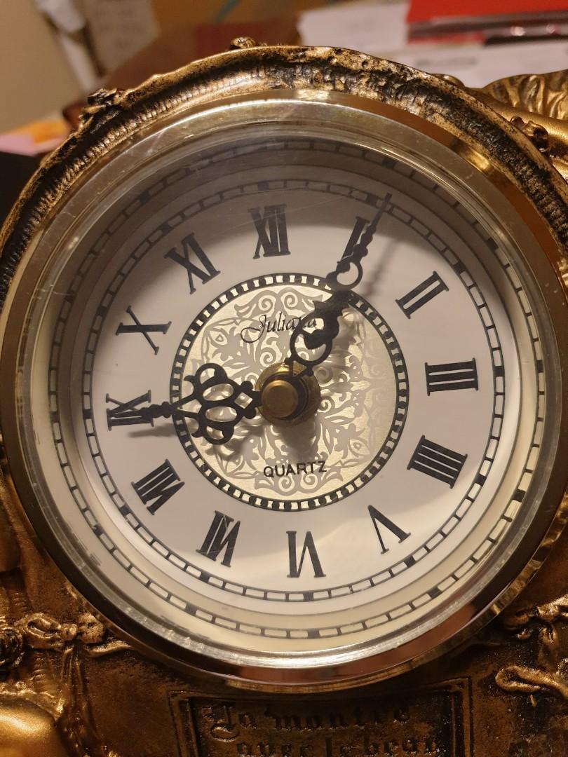 Vintage Juliana Quartz Mantel Clock, Hobbies & Toys, Memorabilia & Collectibles, Vintage