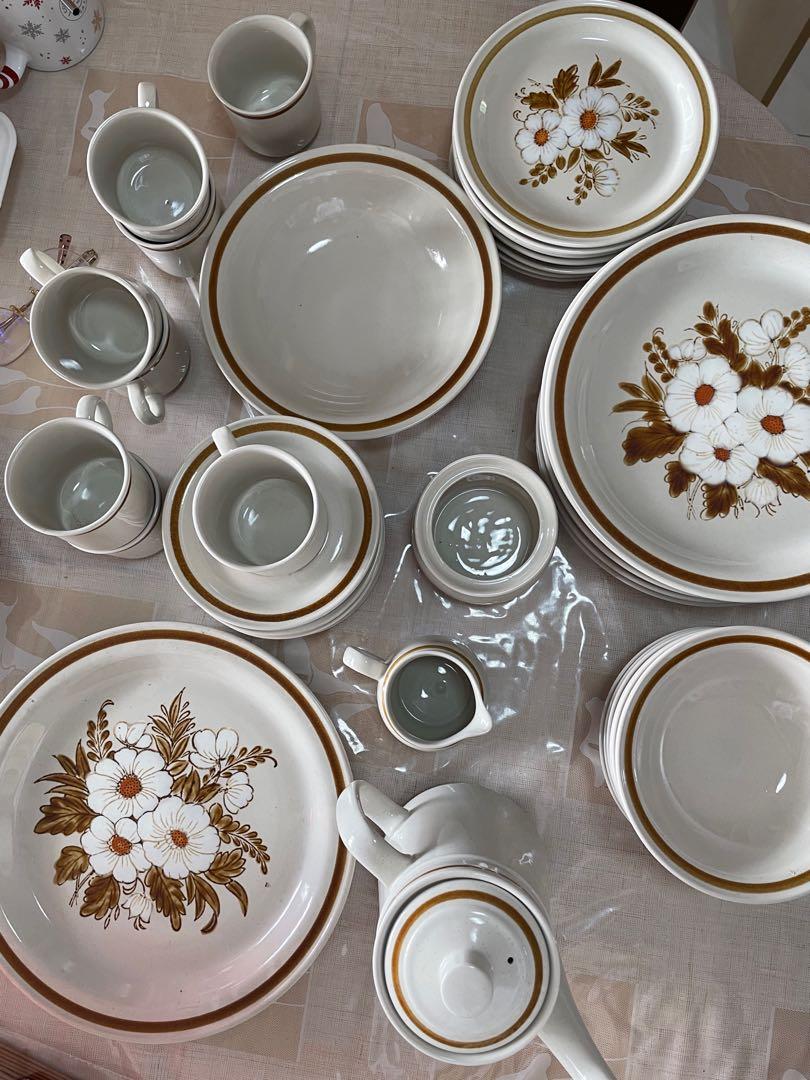 Vintage Stoneware Japan Dinner Set, Furniture & Home Living
