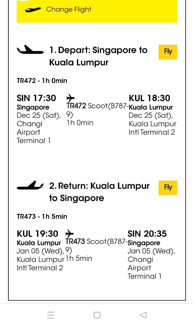 Vtl flight to singapore