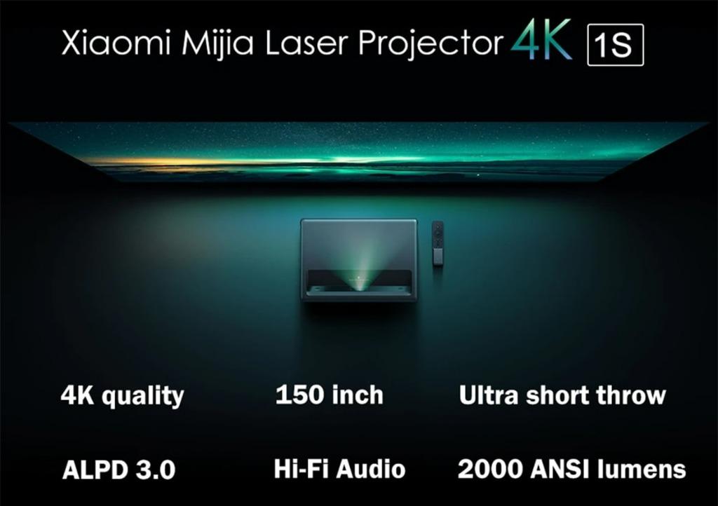 Xiaomi Mi UST Ultra Short Throw Laser 4K Projector, TV & Home