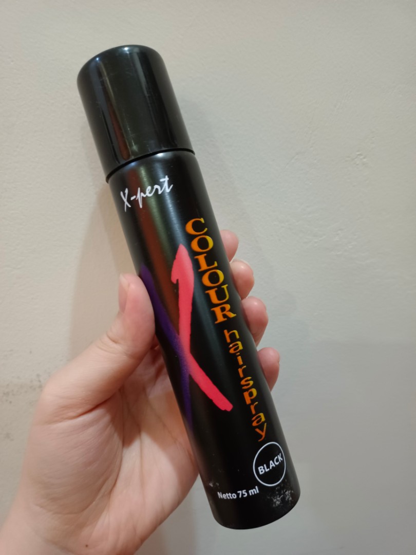 Xpert Hair colour spray black keramas hilang, Kesehatan & Kecantikan