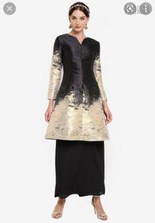 Zalia Kurung Black Gold Brocade