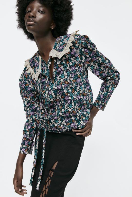 Flower shirt zara online