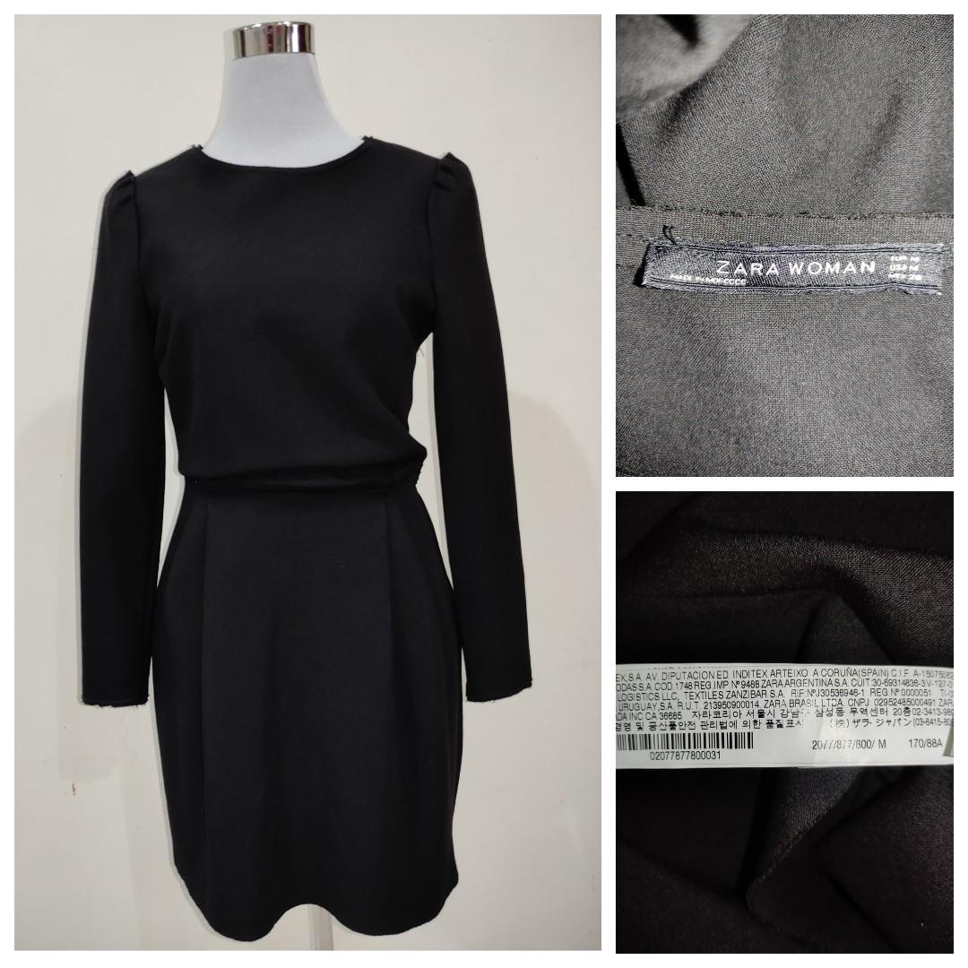 Zara Woman Puff Sleeve Mini Dress 