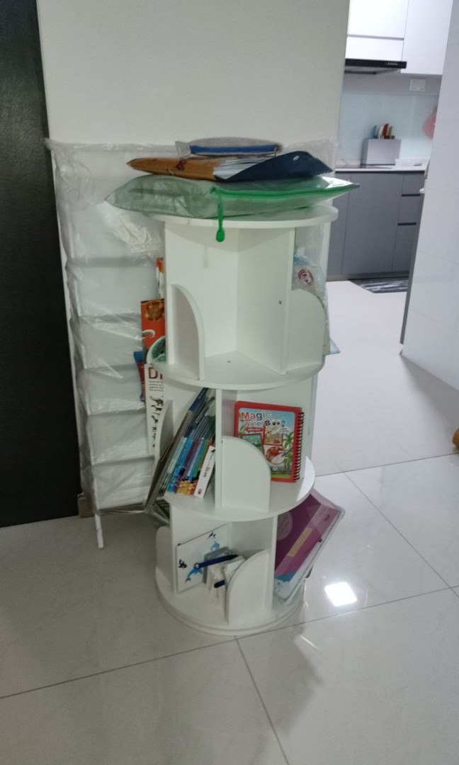 3 tier rotating bookshelf, Babies & Kids, Baby Nursery & Kids Furniture