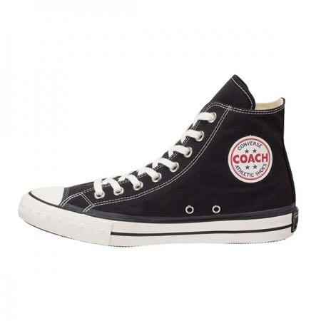 減價限時代訂黑白紫converse addict coach canvas hi black, 男裝, 鞋 