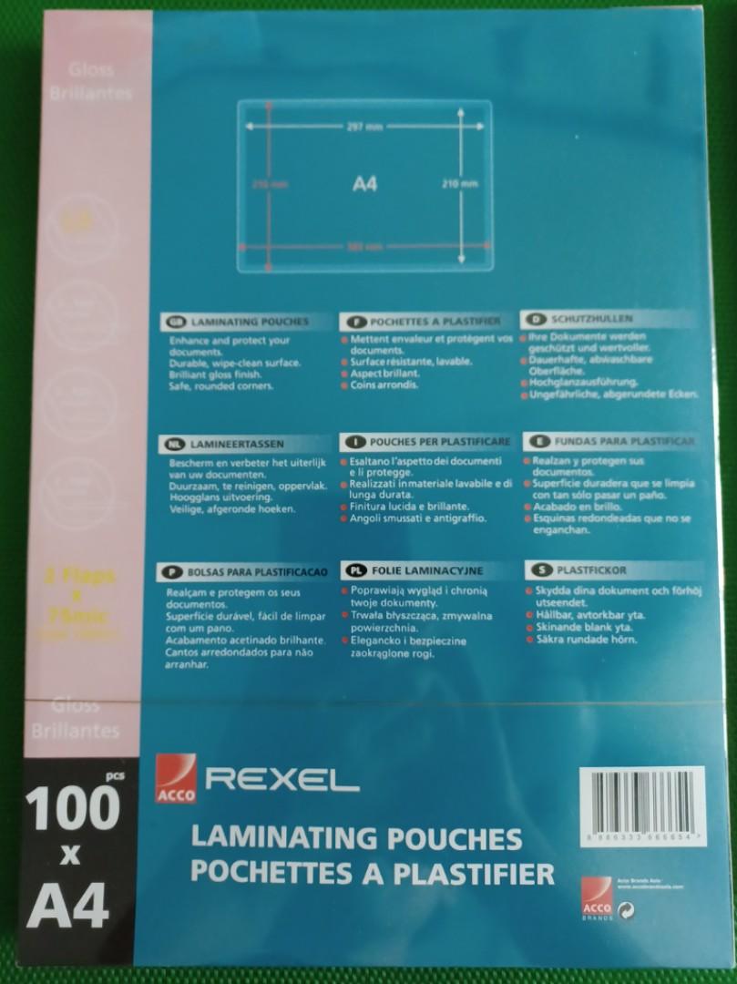 A4 Laminating Pouches, Hobbies & Toys, Stationery & Craft, Stationery