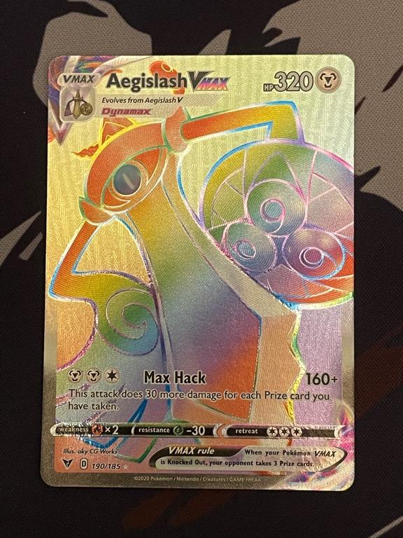 Aegislash Vmax Rainbow Rare Vivid Voltage, Hobbies & Toys, Toys & Games on Carousell