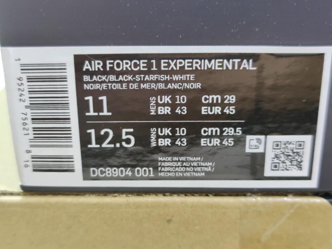 Nike Air Force 1 Low Experimental Halloween Men's Sneakers Black DC8904-001
