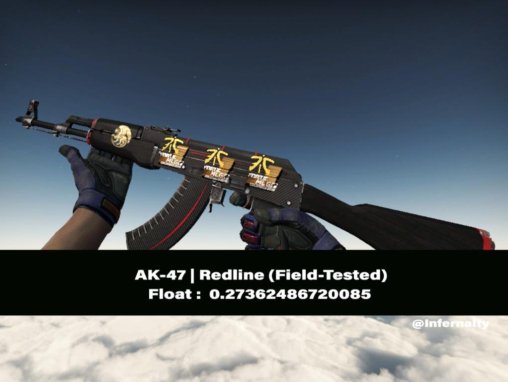 AK-47 Redline FT CSGO SKINS KNIVES, Video Gaming, Gaming Accessories ...