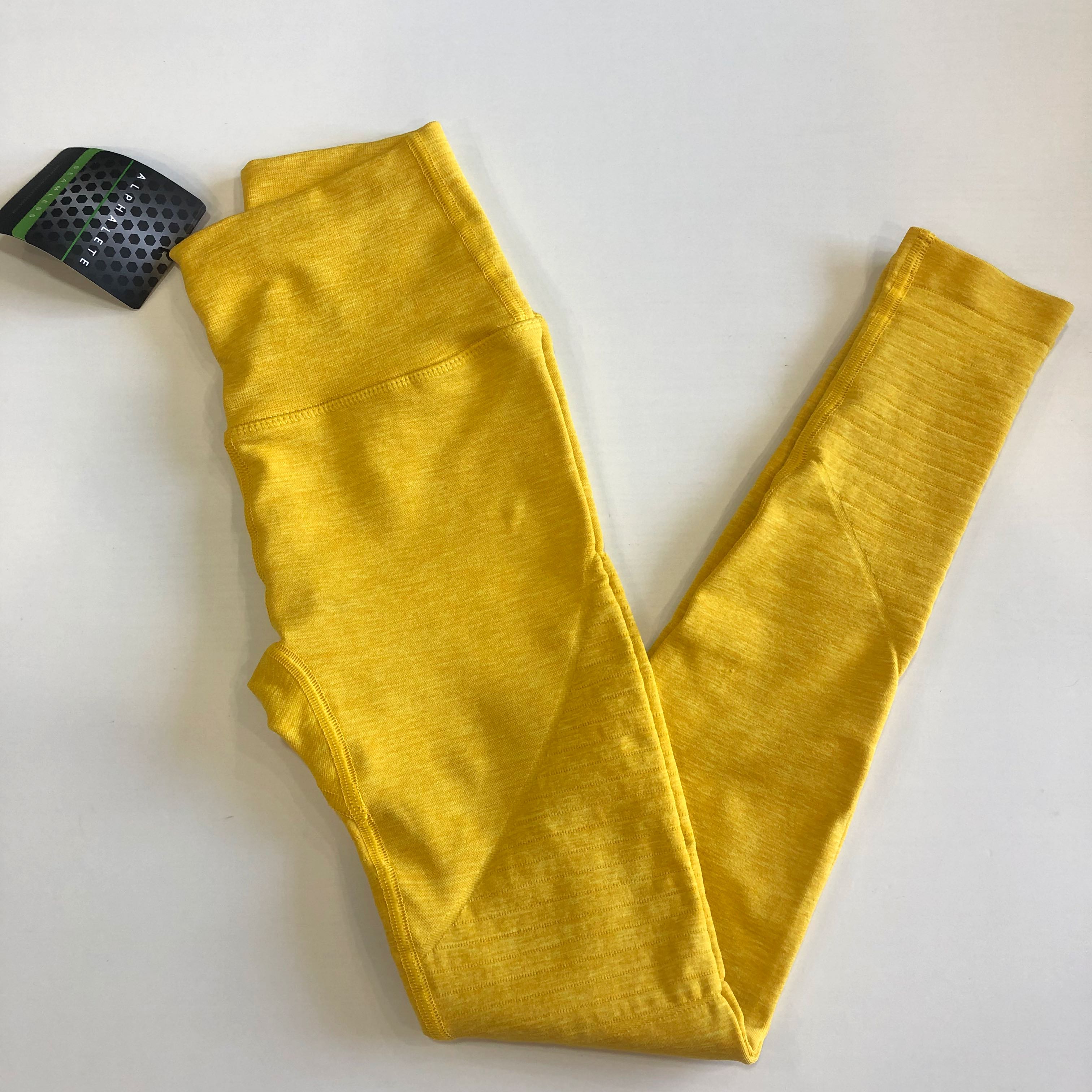 ALPHALETE Revival Yellow Leggings Size Small