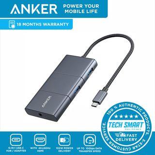 Anker PowerExpand 6-in-1 USB C Hub, USB-C Adapter, with 4K@60Hz HDMI, 100W Power Delivery, 10 Gbps USB C and 2 USB A Ports, SD Card Reader and 3.5mm Audio, for MacBook Air, MacBook Pro, XPS, and More