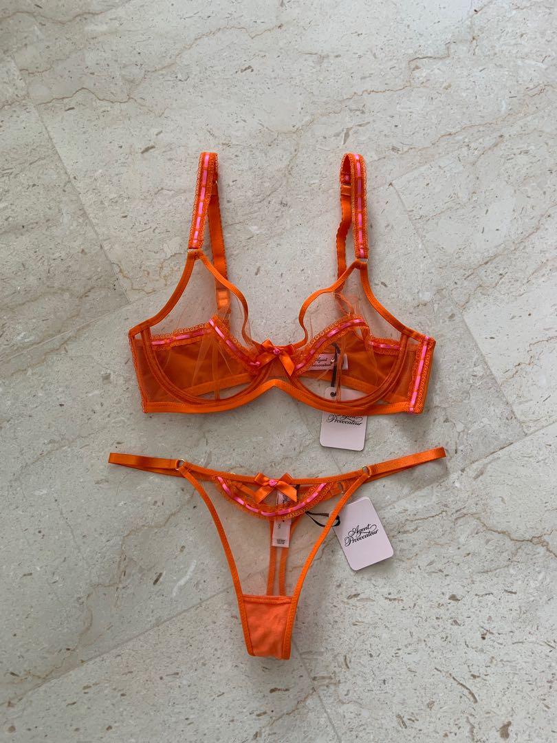 Vibrant Neon Orange Agent Provocateur Izzy Set