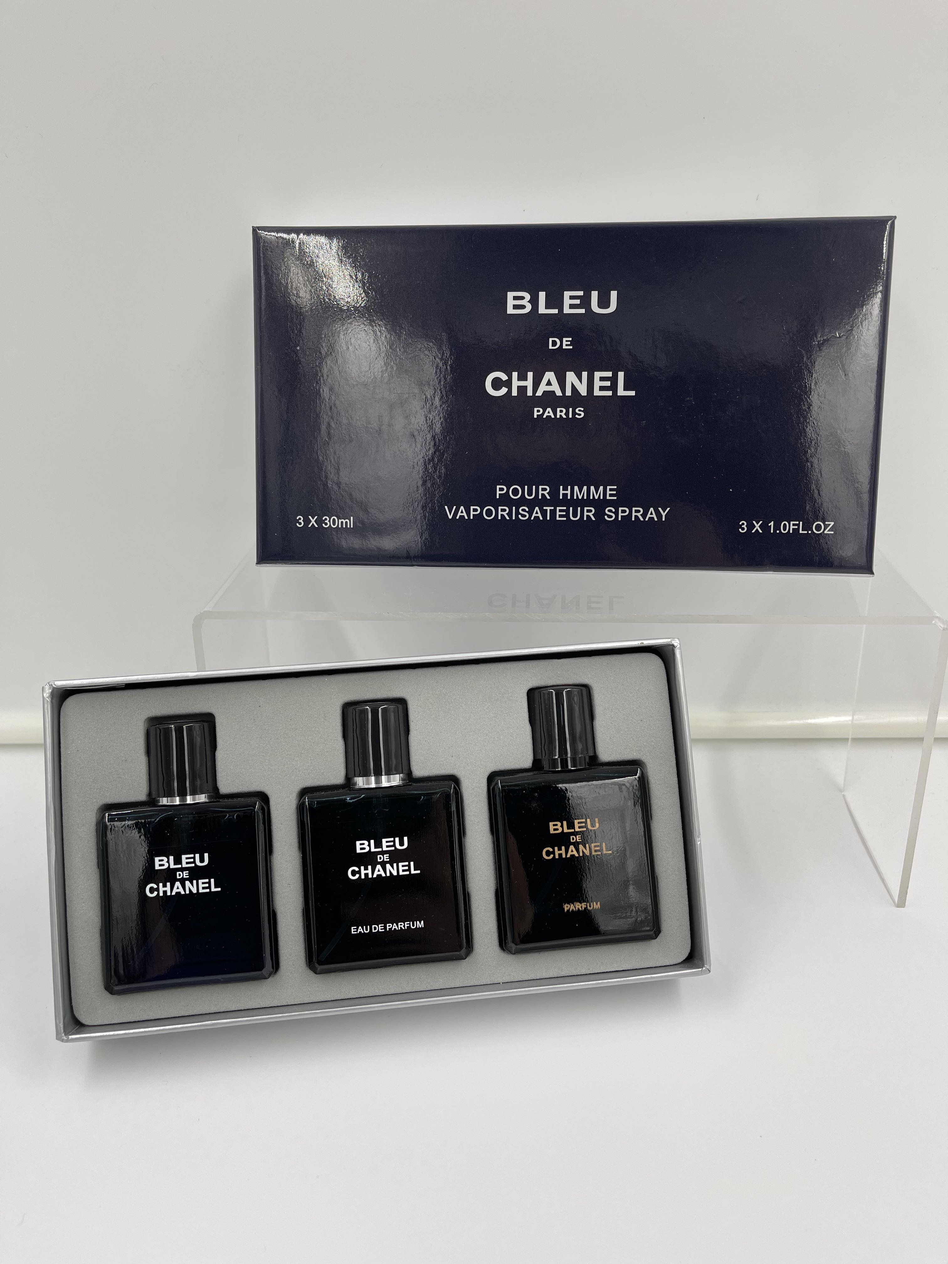 Authentic Chanel Bleu Gift Set with Paperbag, Beauty & Personal Care, Fragrance & Deodorants on
