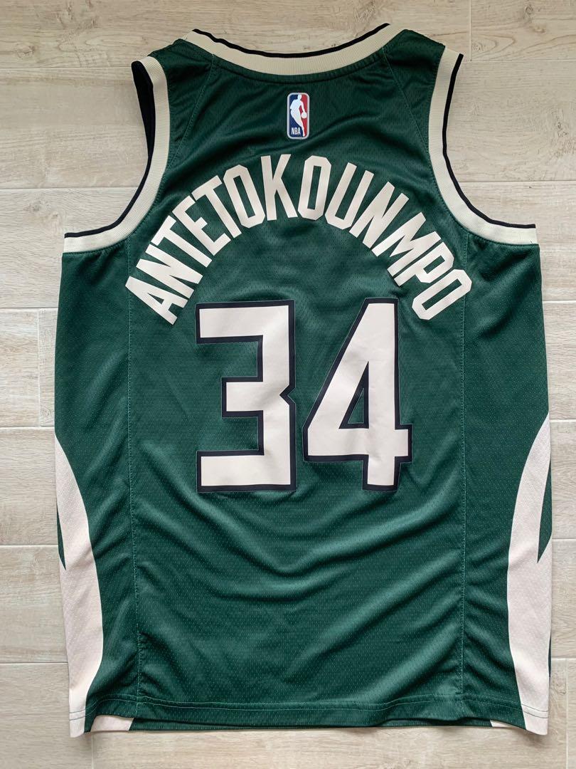 Authentic Milwaukee Bucks Earned Edition NBA Swingman Giannis Antetokounmpo  Jersey