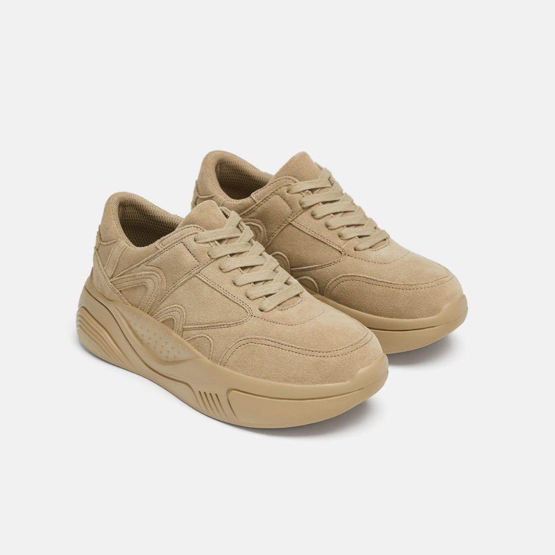 zara nude sneakers