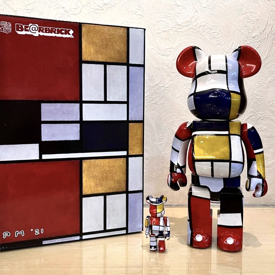 最終決算 Bearbrick Piet Mondrian 100％ 400％BE@RBRICK ベアブリック ...